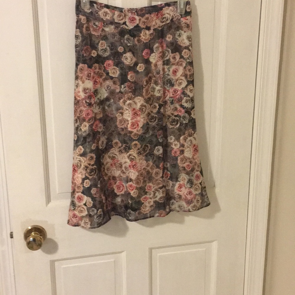 Brooks Brothers silk floral skirt